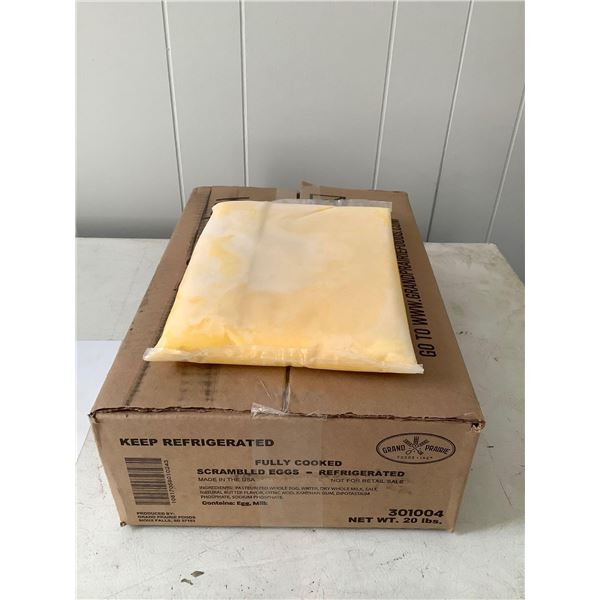 Case of Frozen Grand Prairie Fully Cooked Scrambled Eggs (20lbs)