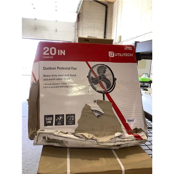 Utilitech 20in Heavy Duty Steel Outdoor Pedestal Fan