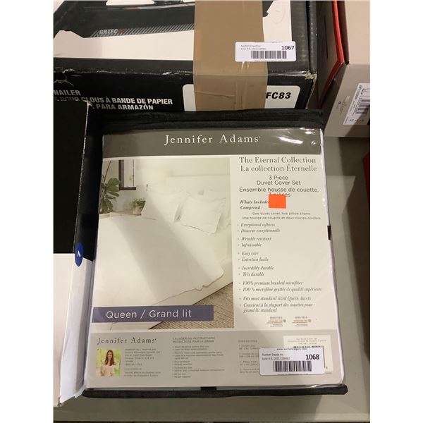 Jennifer Adams Queen Size 3-Piece Duvet Cover Set