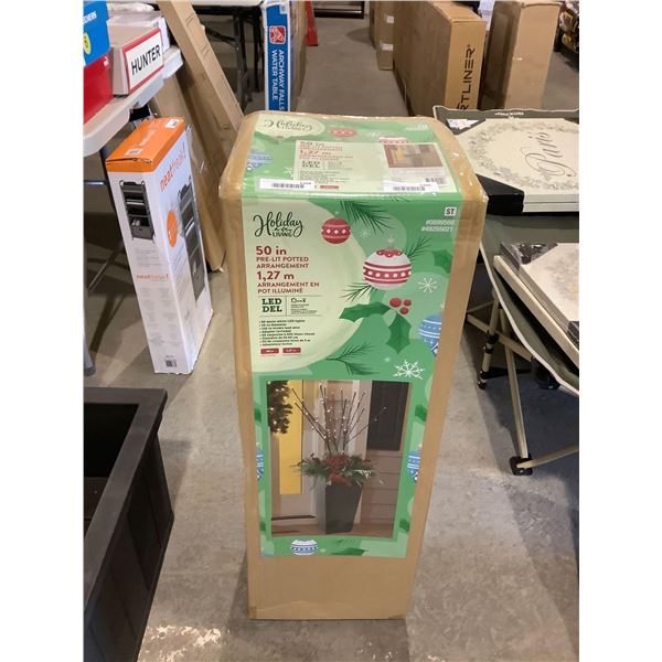 Holiday Living 50in Pre-Lit Potted Arrangement