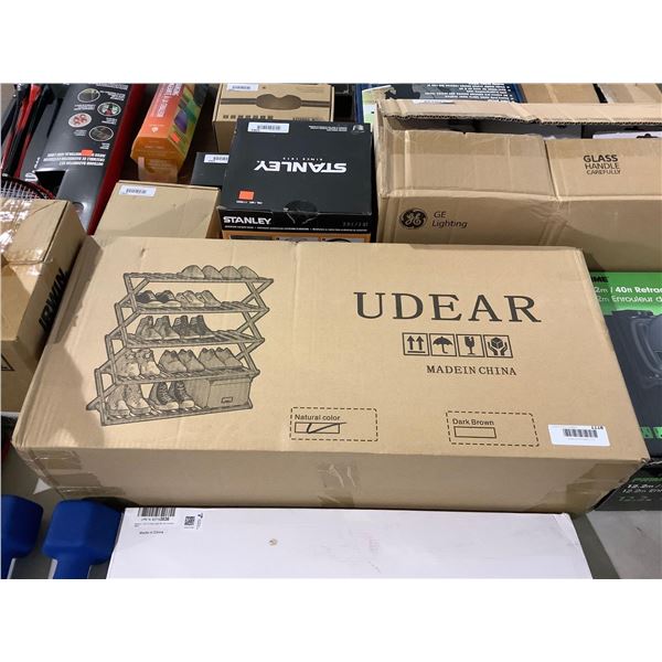 Udear Bamboo 5-Tier Shoe Rack