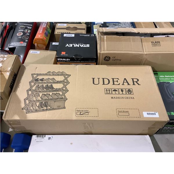 Udear Bamboo 5-Tier Shoe Rack