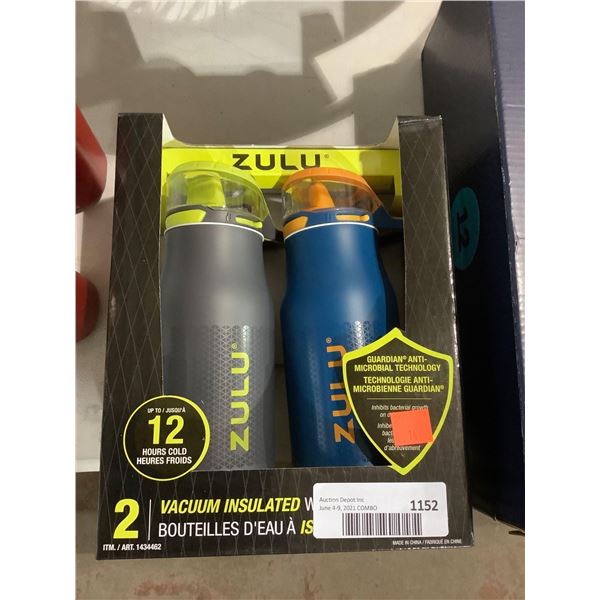 Zulu Vacuum Insulated Water Bottles 2-Pack