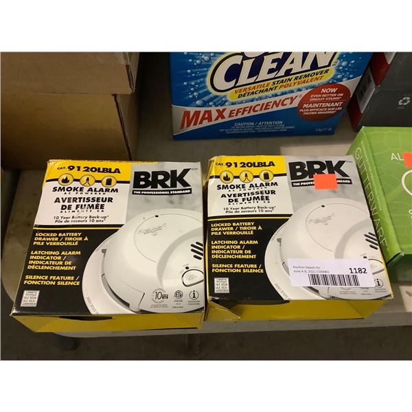 BRK AC Powered Smoke Alarm Lot of 2