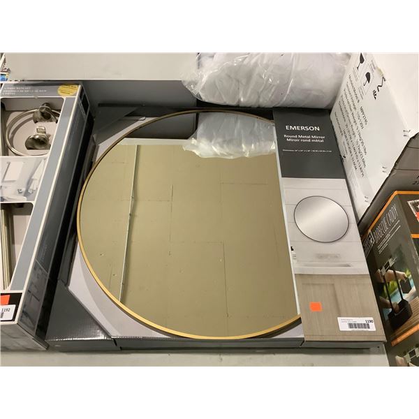 Emerson Round Metal Mirror (24in x 24in x 1.18in)