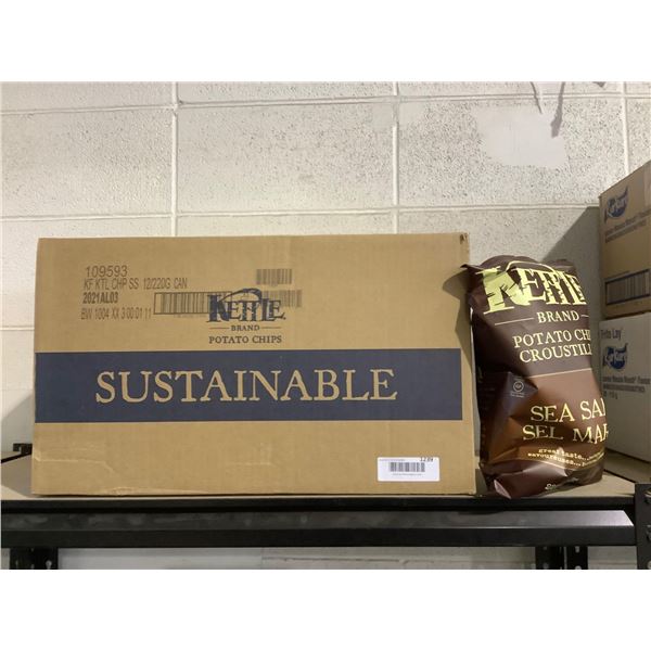 Case of Kettle Brand Sea Salt Potato Chips (12 x 220g)
