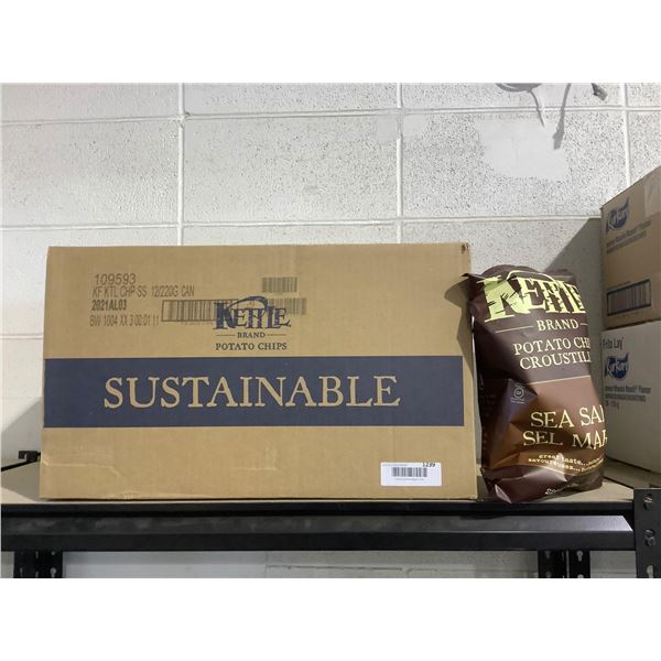 Case of Kettle Brand Sea Salt Potato Chips (12 x 220g)