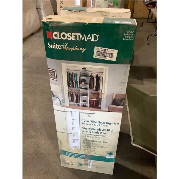 ClosetMaid 12in Wide Closet Organizer (12.4in x 14.04in x 82.46in)