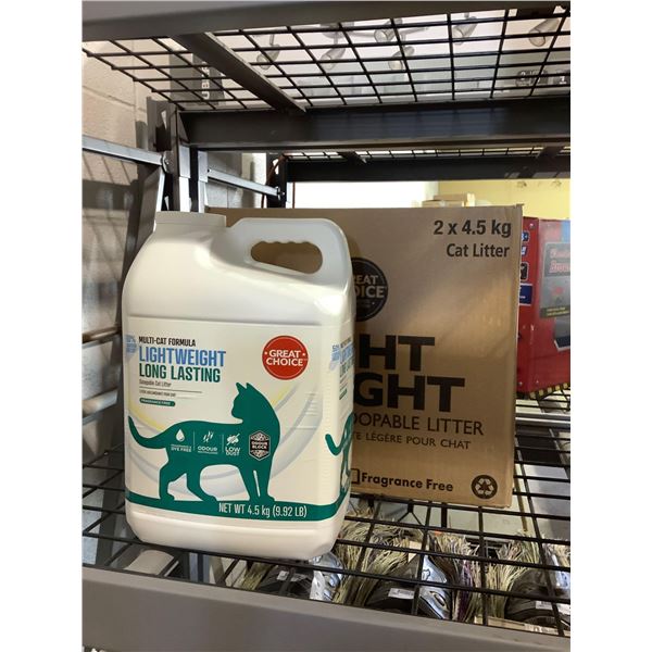 Case of Great Choice Multi-Cat Formula Lightweight Long Lasting Scoopable Cat Litter (2 x 4.5kg)