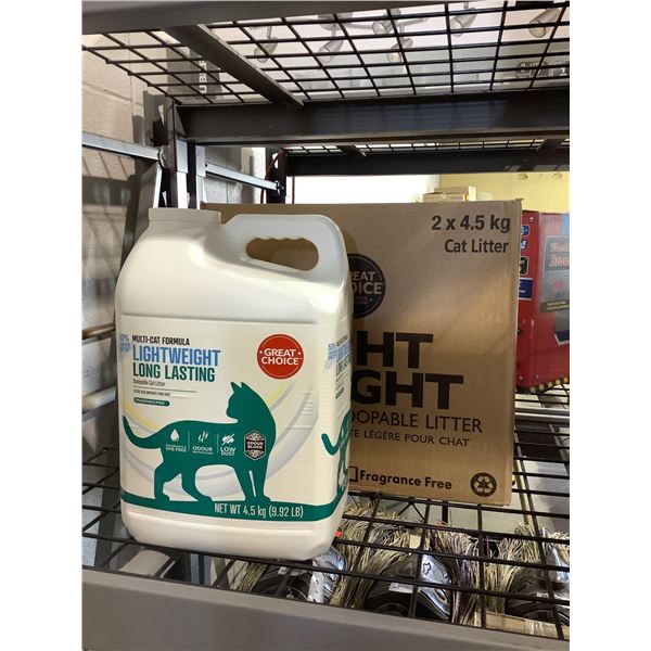 Case of Great Choice Multi-Cat Formula Lightweight Long Lasting Scoopable Cat Litter (2 x 4.5kg)