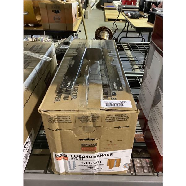 Case of 50 Simpson Strong-Tie Hangers - Model: LUS210