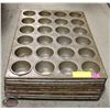 Image 2 : LOT OF 10 COMMERCIAL 24 CUP MUFFIN PANS