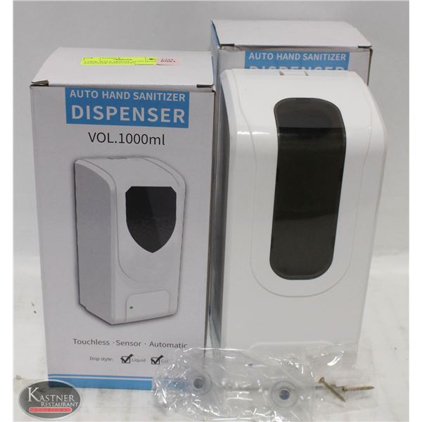 2 NEW WALL MOUNT AUTO HAND SANITIZER DISPENSERS