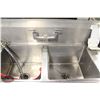 Image 6 : S/S 2 WELL SINK W/ DUAL DRAINBOARD W/ PRE RINSE