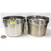 Image 1 : LOT OF 2 STAINLESS STEEL STOCK POTS