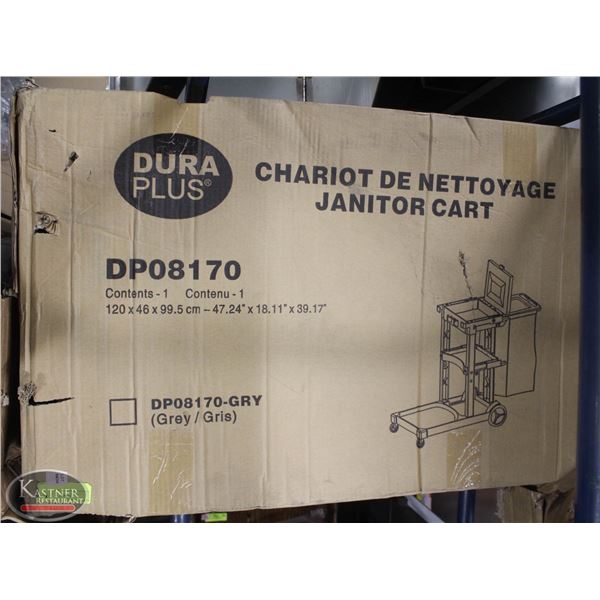 DURAPLUS JANITOR CART GRAY