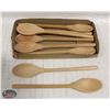 Image 1 : LOT OF 8 NEW 12" WOODEN SPOONS