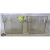 Image 1 : PAIR OF 6QT CAMBRO CLEAR