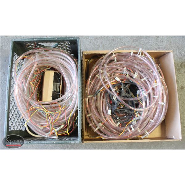 2 CASE OF ROPE LIGHTING, WIRING AND TRANSFORMER