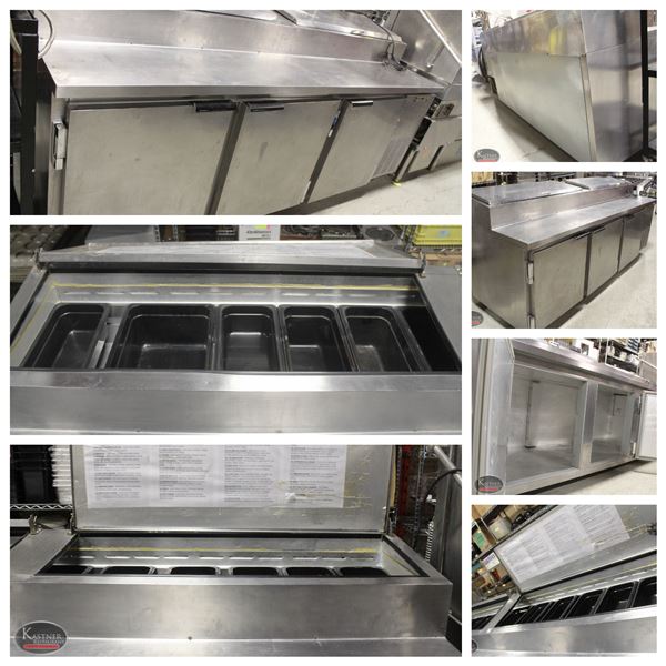 FEATURED LOT: 93" BEVERAGE AIR REFRIGERATED PIZZA PREP STATION