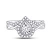 Image 2 : Diamond Bridal Wedding Ring Band Set 1/2 Cttw 10KT Two-tone Gold