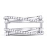 Image 2 : Round Diamond Wedding Wrap Ring Guard Enhancer 3/8 Cttw 14KT White Gold