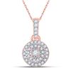 Image 1 : Round Diamond Circle Pendant 1/6 Cttw 10KT Rose Gold