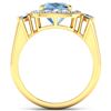 Image 2 : Natural 2.43 CTW Aquamarine & Diamond Ring 14K Yellow Gold - REF-96N3R