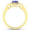 Image 2 : Natural 1.82 CTW Tanzanite & Diamond Ring 14K Yellow Gold - REF-64F8N