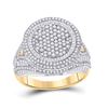 Image 1 : Baguette Diamond Circle Ring 3-3/4 Cttw 10KT Yellow Gold