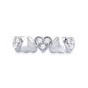 Image 2 : Round Diamond Heart Ring 1/3 Cttw 14KT White Gold