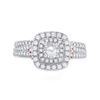 Image 2 : Diamond Bridal Wedding Ring Band Set 1 Cttw 14KT Two-tone Gold