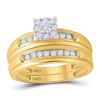 Image 2 : Diamond Solitaire Matching Wedding Set 3/8 Cttw 10KT Yellow Gold