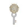 Image 1 : Round Diamond King Lion Key Charm Pendant 7/8 Cttw 10KT Yellow Gold