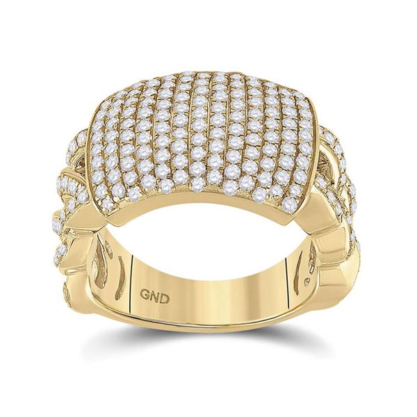 Round Diamond Statement Fashion Ring 2 Cttw 10KT Yellow Gold