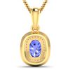 Image 3 : Natural 2.56 CTW Tanzanite & Diamond Pendant 14K Yellow Gold - REF-52M2T