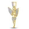 Image 2 : Round Diamond Angel Charm Pendant 3/8 Cttw 10KT Yellow Gold