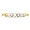 Image 2 : Round Diamond Bezel Stackable Band Ring 1/4 Cttw 10KT Yellow Gold