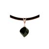 Image 1 : Genuine 15.51 ctw Black Spinel & Diamond Necklace 14KT Rose Gold - REF-39H2X