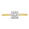 Image 2 : Round Diamond Cluster Ring 1/8 Cttw 10KT Yellow Gold