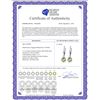 Image 2 : Genuine 3.1 ctw Green Amethyst Earrings 14KT White Gold - REF-34H3X