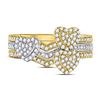 Image 2 : Round Diamond 3-Piece Heart Ring 1/2 Cttw 10KT Two-tone Gold