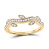 Image 1 : Round Diamond Vine Stackable Band Ring 1/6 Cttw 10KT Yellow Gold