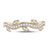 Image 2 : Round Diamond Vine Stackable Band Ring 1/6 Cttw 10KT Yellow Gold