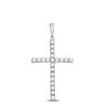 Image 1 : Round Diamond Cross Pendant 1/3 Cttw 10KT White Gold