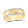 Image 1 : Round Diamond Wedding Brick Band Ring 1 Cttw 10KT Yellow Gold