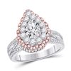 Image 1 : Solitaire Bridal Wedding Engagement Ring 1-1/3 Cttw 14KT Two-tone Gold