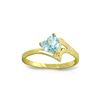 Image 1 : Genuine 0.95 ctw Aquamarine Ring 14KT Yellow Gold - REF-39H3X