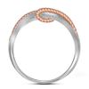 Image 2 : Round Diamond Rope Fashion Band Ring 1/6 Cttw 10KT Two-tone Gold