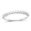 Image 1 : Round Diamond Stackable Band Ring 1/8 Cttw 10KT White Gold